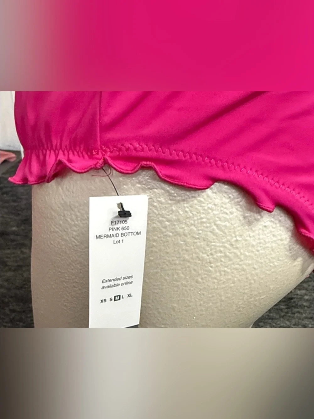 Ruffled Bikini Bottoms in Hot Pink